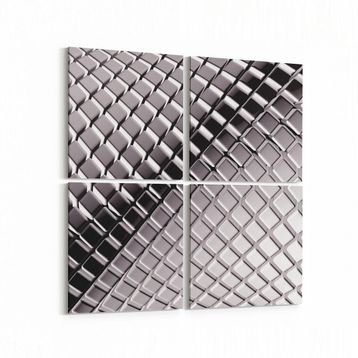 Olla 10380K4 Abstract Görsel Kare 4 Parça 65x65 cm Kanvas Tablo