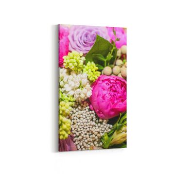 Olla 11563DD Çiçek Görseli Dikey Dar 30x60 cm Kanvas Tablo