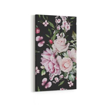 Olla 11786DD Çiçek Görseli Dikey Dar 30x60 cm Kanvas Tablo