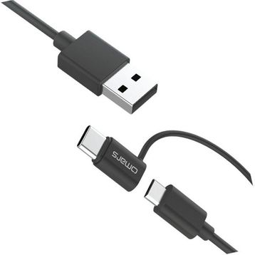 Omars İkisi Bir Arada Type-C Micro USB Şarj ve 1.2 mt Data Kablosu