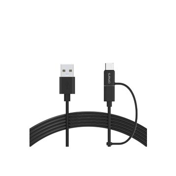 Omars İkisi Bir Arada Type-C Micro USB Şarj ve 1.2 mt Data Kablosu