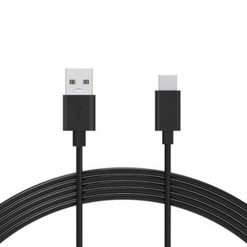 Omars Siyah USB Type-C 3A Şarj ve Data Kablosu