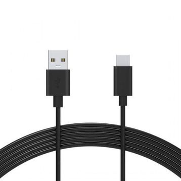 Omars Siyah USB Type-C 3A Şarj ve Data Kablosu
