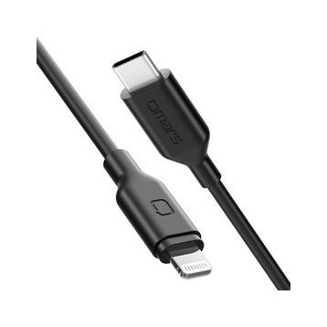 Omars Type-C iPhone Siyah 1 mt MFI Lightning PD Hızlı Şarj Kablosu