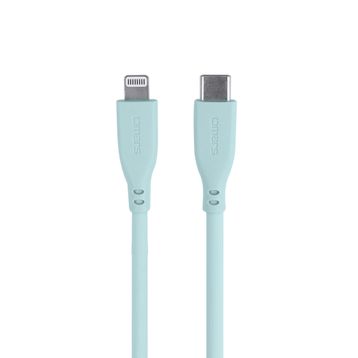 Omars USB-C to MFI Lightning iPhone Silikon PD Yeşil Hızlı Şarj Kablosu