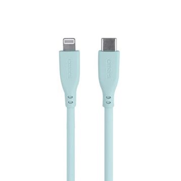 Omars USB-C to MFI Lightning iPhone Silikon PD Yeşil Hızlı Şarj Kablosu