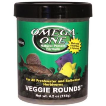 Omega One Veggie Rounds 490 ml 227 gr Balık Yemi