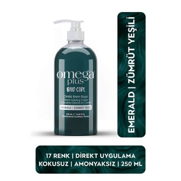 Omega Plus 250 ml Bad Girl Zümrüt Yeşili Amonyaksız Renkli Saç Boyası