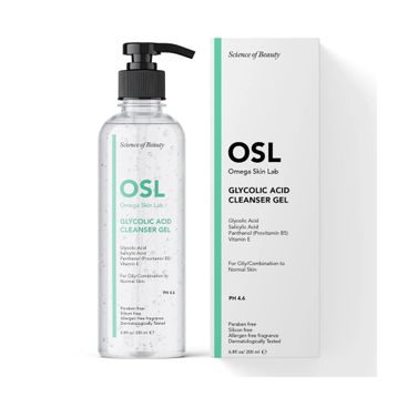 Omega Skin Lab Glikolik Asit İçeren 200 ml Temizleyici Jel