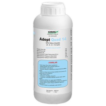 Omex 1 L Adept Quad 14 Kalsiyumlu NPK Gübre Çözeltisi