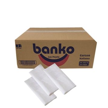 Omnipazar 33x24 cm 1200 Adet 1/6 Garson Katlama Banko Servis Peçetesi
