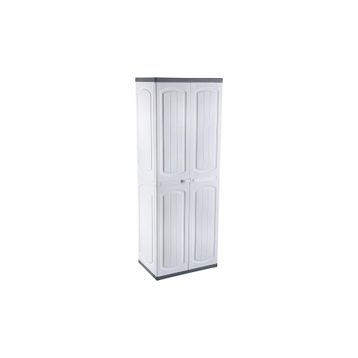 Omnipazar Clk-804 Plastik 4 Kapaklı Çok Amaçlı Demonte Beyaz Banyo Dolabı
