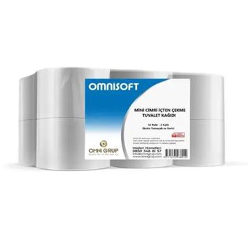 Omnisoft 3 kg 12 Rulo Mini Cimri İçten Çekmeli Tuvalet Kağıdı