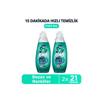 Omo 840 ml Express Fresh Kötü Koku Karşıtı Beyaz ve Renkliler Sıvı Çamaşır Deterjanı