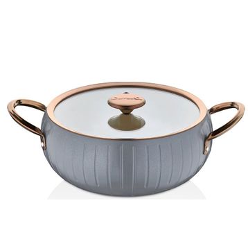Oms 12001 Allure Pure Ceramic 7 Parça Biogranit Seramik Antrasit Tencere Seti