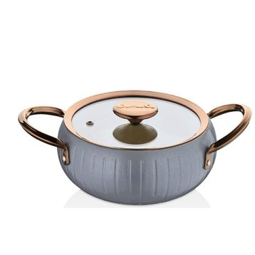 Oms 12001 Allure Pure Ceramic 7 Parça Biogranit Seramik Antrasit Tencere Seti