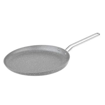 Oms 24 cm Gri Granit Krep Tava