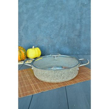 Oms 26 CM Granit Basık Tencere