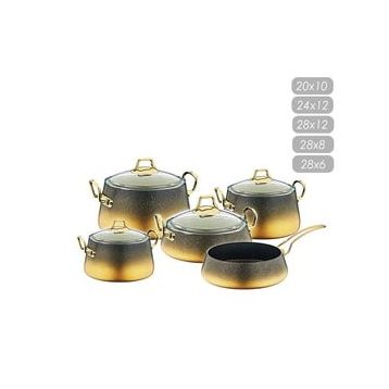 Oms 3041 Keops 7 Parça Granit Tencere Seti