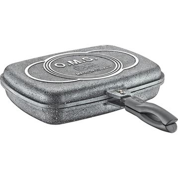 Oms 3215 Granit Gri 36 cm Çift Taraflı Tava
