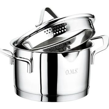 Oms Collection 2039 24 cm Dökme Ağız Çelik Tencere
