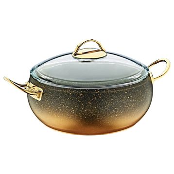 Oms Collection 3141 2 Parça Bio Granit 20x9 cm Gold Derin Küre Tencere