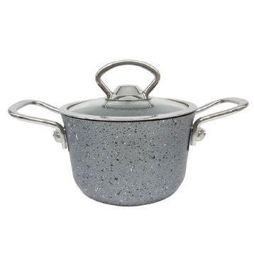 Oms Granit 12x7,5 cm Gri Mini Güveç Tencere