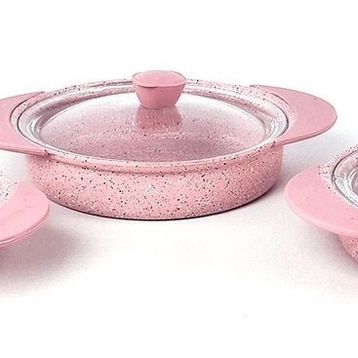 Oms Pembe 3015 6 Parça Granit Sahan Set