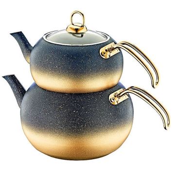 OMS Tomby 8210 Altın Orta Boy Granit Çaydanlık