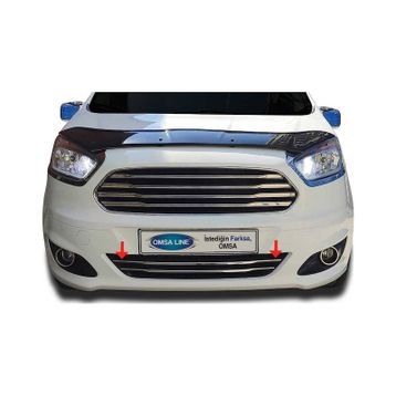 Omsa Ford Courier 2014-2017 2 Parça Krom Ön Tampon Çıtası