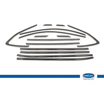 Omsa Hyundai Tucson Siyah 14 Parça 2015 ve Sonrası Krom Cam Çerçevesi