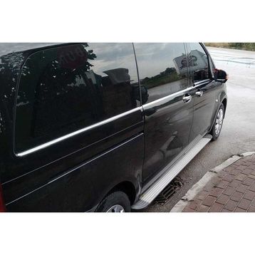 Omsa Mercedes Vito/W447 Krom 8 Parça Tek Sürgülü L2: Orta Şase 2014 ve Sonrası Cam Alt Çıtaları