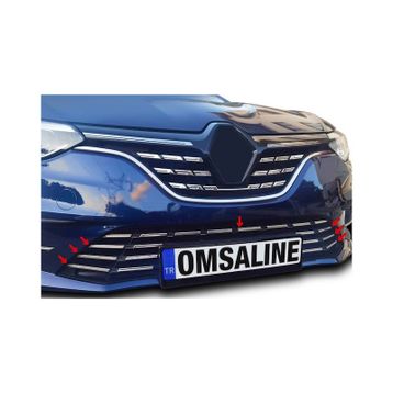 Omsa Renault Megane 4 Sedan 2021 ve Sonrası Krom Ön Tampon Alt Çıta