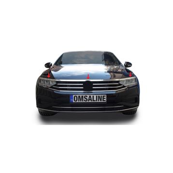Omsa VW Passat B8.5 2019 ve Sonrası 3 Parça Krom Far Üstü Çıta