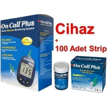 On Call Plus Kan Şekeri Ölçüm Cihazı + 100 Strip
