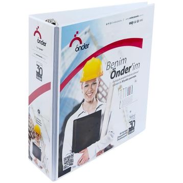 Önder 2019 A4 9 cm 4D Halkalı Beyaz Firma Tanıtım Klasörü