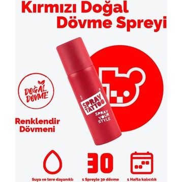 One Spray Tattoo Red 50 ml Doğal Dövme Spreyi