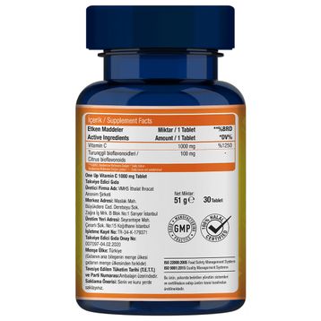 One Up C Vitamini 1000 mg 30 Tablet