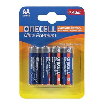 Onecell Ultra Premium Alkalin 4'lü AA Pil