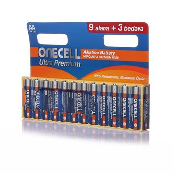 Onecell Ultra Premium Alkalin 9+3 AA Pil
