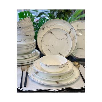 Onedekor Marble 24 Parça 6 Kişilik Porselen Yemek Takımı
