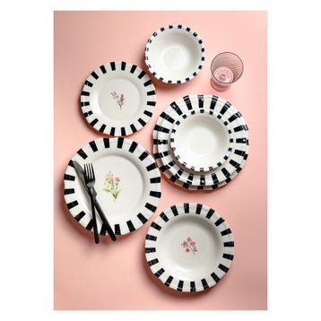 Onedekor Piano Flora Tifany 24 Parça 6 Kişilik Porselen Yemek Takımı