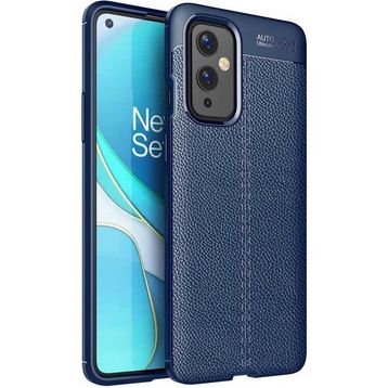OnePlus 9 Lacivert Kılıf Silikon Karbon Serisi Mat Fiber Negro Kapak