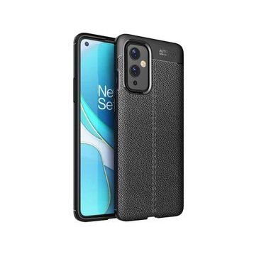 OnePlus 9 Siyah Kılıf Silikon Karbon Serisi Mat Fiber Negro Kapak
