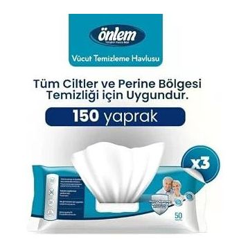 Önlem 150 Adet Vücut Temizleme Havlusu