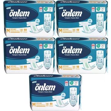 Önlem Belbantlı 5x30 150 Adet M Tekstil Yüzey Yetişkin Hasta Bezi