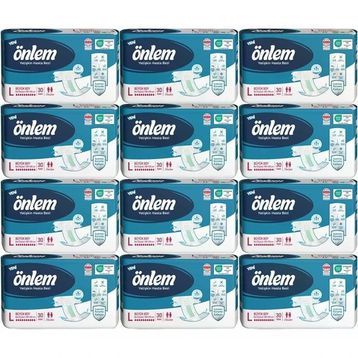 Önlem Belbantlı L 12x30 360 Adet Tekstil Yüzey Yetişkin Hasta Bezi