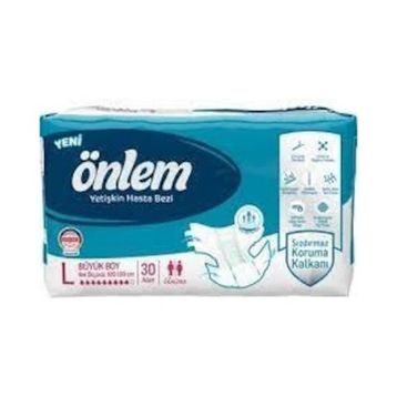Önlem Belbantlı Tekstil Yüzey L 30 Adet Hasta Bezi