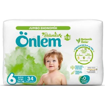 Önlem Botanika No:6 XLarge 34 Adet Bebek Bezi