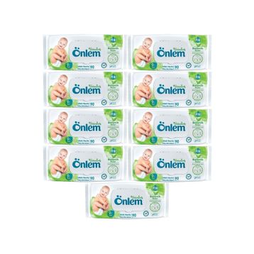 Önlem Botanika Özlü Plastik Kapaklı 90 Adet Bebek Islak Mendil